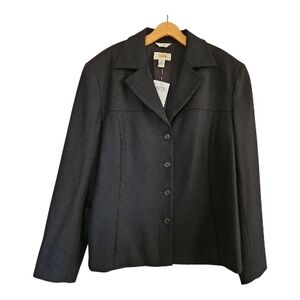 Talbots Stretch Blazer Sports Jacket Womens 16 NWOT Vtg Office Careerwear